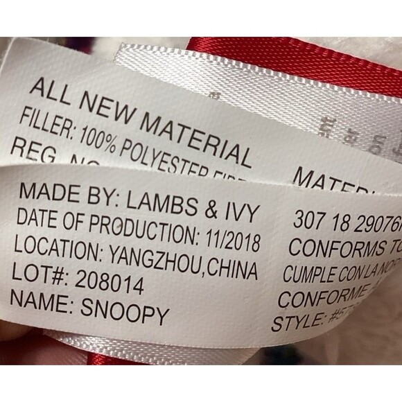 Snoopy Lambs & Ivy Plush Dog Plus Vintage Happy Birthday Ceramic Coffee Mug Pair - Picture 10 of 12